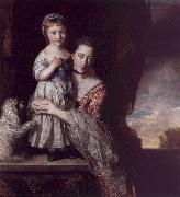 Sir Joshua Reynolds The Countess Spencer with her Daughter Georgina oil painting on canvas